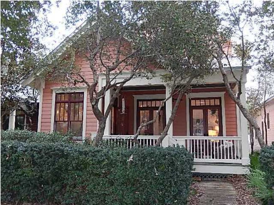 PRICE REDUCTION!! MUST SHOW YOUR CLIENTS THIS TOTALLY RENOVATED AND CHARMING COTTAGE. Located on Crimson Park in the Rose Garden Mews neighborhood of WaterColor, this home will satisfy the most discriminating buyer. Originally built by award winning builder, Ono Horn, this home won the Aurora Award in 2005. In 2012, the home was purchased and has been totally renovated. Whites, creams and light grays are the soothing colors complimenting the walls and baths. From the massive vaulted and beamed ceiling in the living room hangs a one-of-a kind oyster shell chandelier specifically made for the room. The Living Room, Dining Room and Kitchen have an incredible view of Crimson Park and are open and spacious for entertaining. Mahogany wood floors are throughout the home giving it a warm feel. A