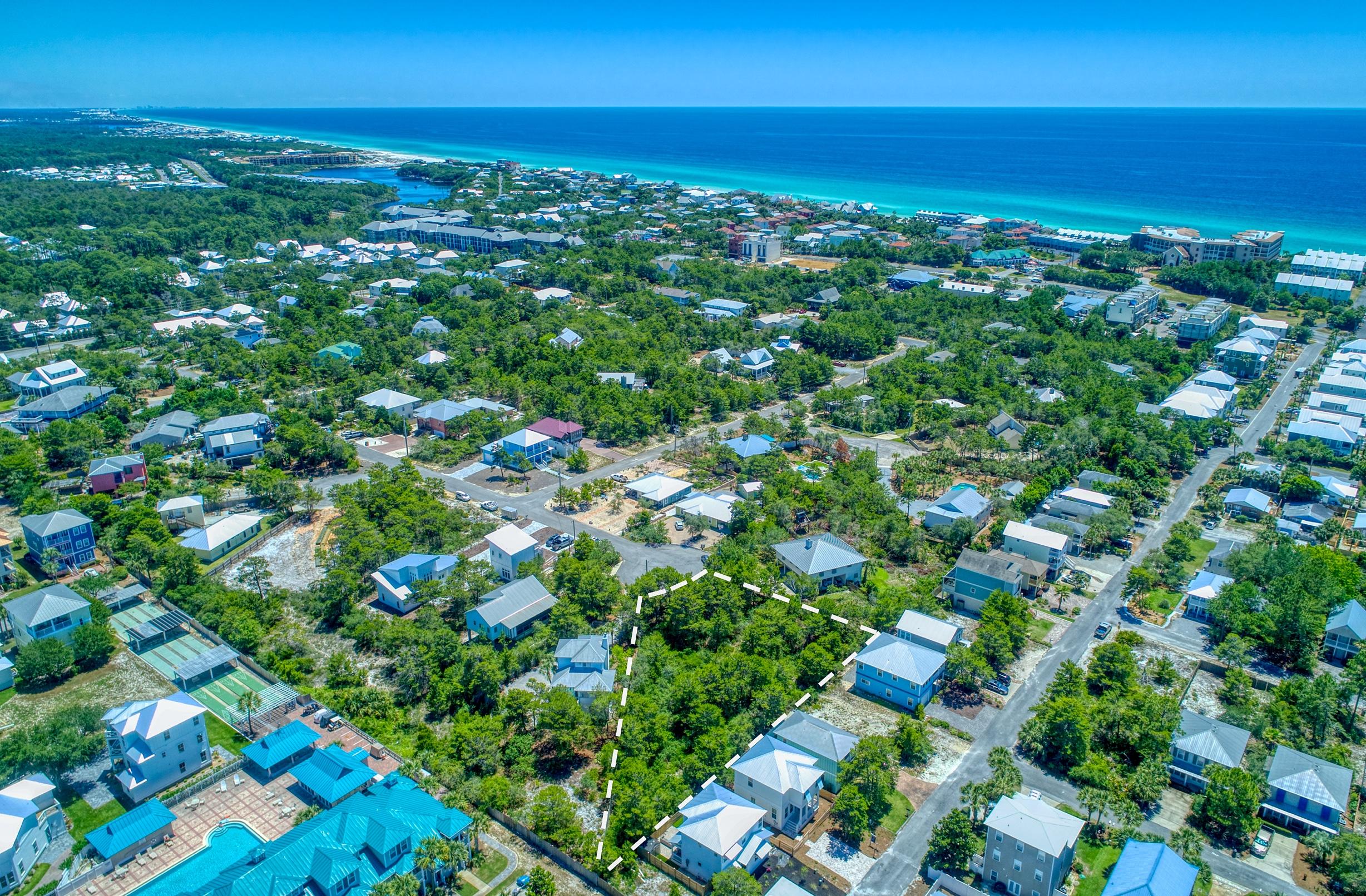 Only a few remaining lots are left in elevated, quiet community of Rolling Dunes, located in the heart of Blue Mountain Beach. Don't miss this rare opportunity to own a half acre, elevated, buildable lot with NO HOA or build out time. This lot is large enough to accommodate a large home, carriage house and a pool. House plans by award winning Architect Geoff Chick and site plan are available. Blue Mountain Beach public beach access is within a very close proximity. Call today for details!