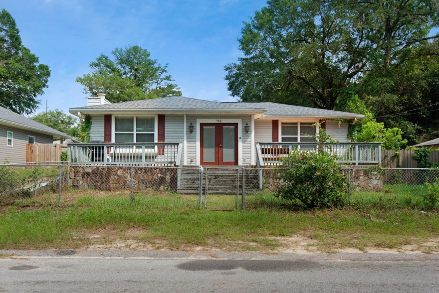 Needs some love but a great home! Stainless steel appliances, modern kitchen- tile backsplash, granite counters, neutral colors, wood flooring, one bedroom brand new carpet, paint, etc (tree fell last year during hurricane) New ROOF finished last year. All new electrical. All new HVAC including ducts. Nice stone fireplace in living room. Warranties convey on all new work that was done. Exterminator treatment recently done (July 2021) Seller has had a recent inspection done (July 2021) which can convey. Foundation has been inspected and needs steel support beams in kitchen and living room, bid was $5,000. Bid/inspection to be shared with buyer. In ground vinyl pool, needs to be replaced. Big workshop/garage in back. Lots of potential!