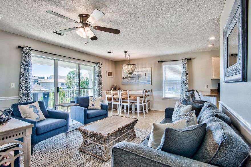 Welcome to the NEWLY RENOVATED Beachside Villas unit 1031. Recently completed, Beachside Villas went under an entire exterior renovation project which encompassed new siding & exterior paint, windows and sliding glass doors, effectively making this one of the newest condominium projects along the beach. This charming unit offers 3 bedrooms and 2 full bathrooms and is just a short stroll from the beach access. Enjoy stunning peekaboo gulf views from both the master bedroom and the balcony, setting ''Gulfview Villa'' apart from the rest. Step inside this newly decorated condo and discover a serene oasis. The master bedroom features a comfortable king-size bed, while bedroom #2 offers another king bed. Bedroom #3 is perfect for the kids, with two twin-over-twin bunk beds and trundles. The open