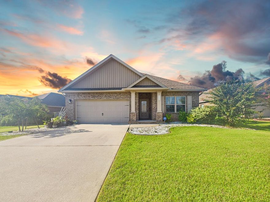 This well maintained Lamar floor plan in the desirable Redstone Commons neighborhood offers 3 bedrooms, 2 full bathrooms, and just over 1,700 square feet of single story living.Inside, the open concept layout is ideal for everyday living and entertaining. The kitchen features granite countertops, a large center island, stainless steel appliances, white cabinetry, and recessed lighting. It opens to the great room, which is filled with natural light and offers access to the covered back porch.The split bedroom design places the primary suite at the back of the home for added privacy. The primary bathroom includes a walk in closet, dual granite vanities, a soaking tub, and a separate 5 foot tiled shower. Two additional bedrooms at the front of the home are spacious and work well for family, guests, or a home office.

The fenced backyard has a covered patio and plenty of space to relax or entertain. Other features include wood look laminate flooring in the main living areas, carpet in the bedrooms, and a two car garage.

Redstone Commons offers residents a community pool, clubhouse, dog park, playground, and walking trails. The neighborhood is conveniently located near schools, shopping, dining, and an easy drive to local military bases.