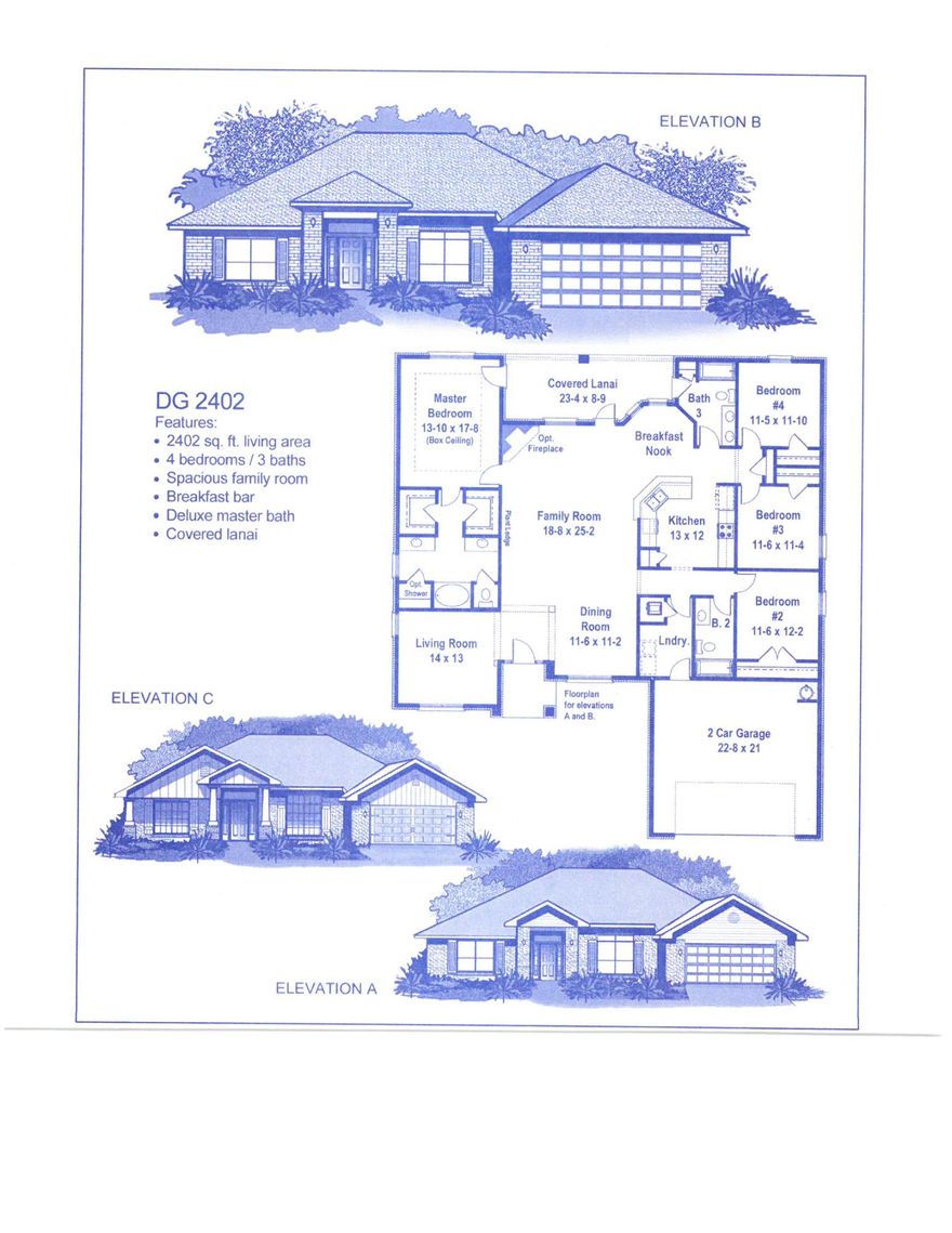 Another must see in Willow Creek! This 2402 sq ft home features all of Willow Creek Standards to include but not limited to irrigation front and back,underground utilities,R13 wall insulation and R38 ceiling insulation.This home comes with a 10 year bonded builders warranty.There are too many standards to mention! There is upgraded flooring throughout and granite in kitchen.Outback is a 23.4x8.9 covered lanai that can be accessed from 3rd bathroom and master bedroom.Perfect for kids and pets!