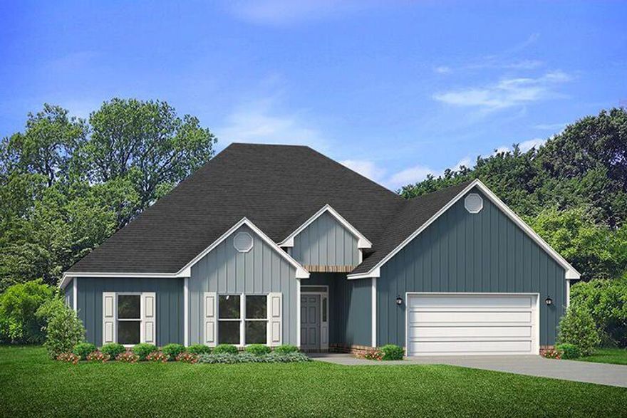 Welcome to Lakeview in beautiful Santa Rosa Beach! The Kaden plan is a 5 bed, 3 bath home with a total of 2409 sq ft. Living here would mean that you are only minutes away from 30A! Full of shopping, dining, and the beaches of South Walton. This home features elegant 9' ceilings, granite countertops, shaker style cabinetry, EVP flooring throughout, and carpet in all bedrooms. Tray ceilings with crown molding is located in the foyer, dining room, family room, and bedroom 1. Bedroom 1 is situated off the family room with spacious walk-in closets and a bath with dual sinks, a fiberglass tub and a separate tile shower.
