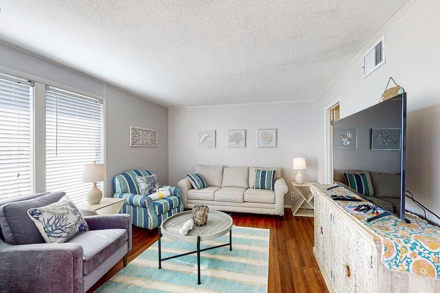 Welcome to your dream getaway at Sandpiper Cove! This charming **one-bedroom, one-bathroom unit** is perfectly situated just steps away from the community pool, making it an ideal retreat for those seeking relaxation and convenience.As you enter Unit 2014, you are greeted by a bright and airy living space, featuring an open-concept design that maximizes comfort and functionality. The cozy living area is perfect for unwinding after a day in the sun, and large windows flood the space with natural light.The well-appointed kitchen offers modern appliances and ample counter space, making meal preparation a breeze. Enjoy your culinary creations at the convenient breakfast bar or al fresco on your private balcony, where you can take in the serene views of the lush landscaping and nearby pool. Retreat to the spacious bedroom, complete with generous closet space and easy access to the beautifully updated bathroom, featuring a stylish vanity and a relaxing tub/shower combination. Come see all the amenities Sandpiper Cove has to offer.
