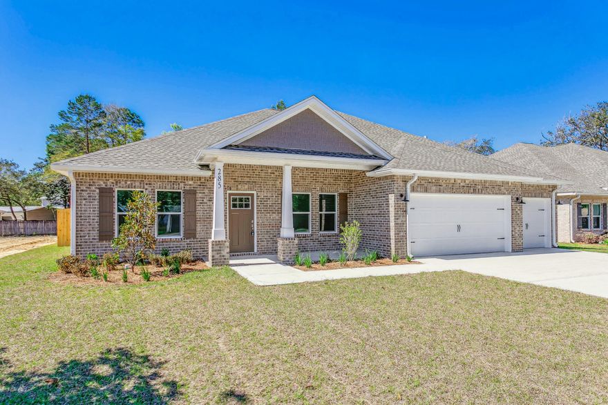 Home complete and move in ready! This beautiful all brick 5-bedroom 3 bath homes with a 3 car garage. Loaded with upgrades and beautiful touches throughout! Use the 5th bedroom as an office, playroom, or guest room! Some great features of this home are LVP throughout (allergen friendly), GE appliances, granite/quartz countertops throughout, soft close all wood cabinets, irrigation system and a fully landscaped yard. The back yards are flat and offer plenty of room for kids, dogs, or a future pool! Let's not leave out the amazing 27ft by 8ft screened in back patio & triple French doors!