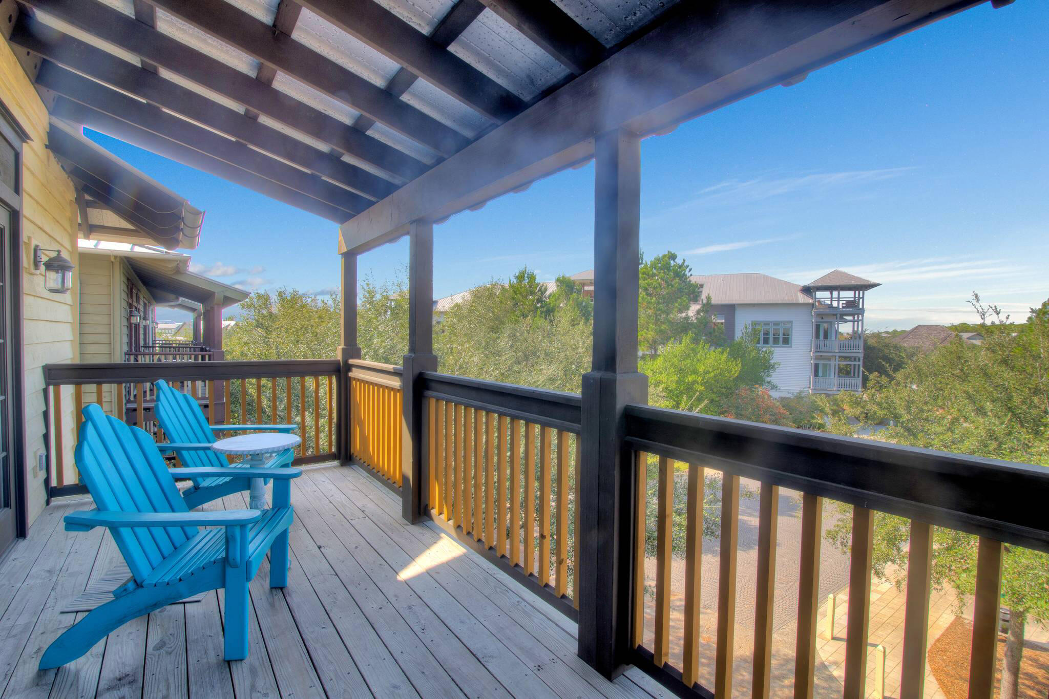 Under contract with a 72 hour Kick Out Clause. Lowest priced property available in Rosemary Beach!!! This quiet, top floor 2BR/2BA sleeps 8 comfortably. The living room and balcony have fantastic views over St. Augustine Green. The private owner's pool is just a few steps away. Enjoy coffee on the balcony, play tennis, walk to shops and restaurants, relax in the sun on the white sand beach live the lifestyle of 30A. Sold fully furnished. A perfect second home retreat or rental investment. More photos coming soon.