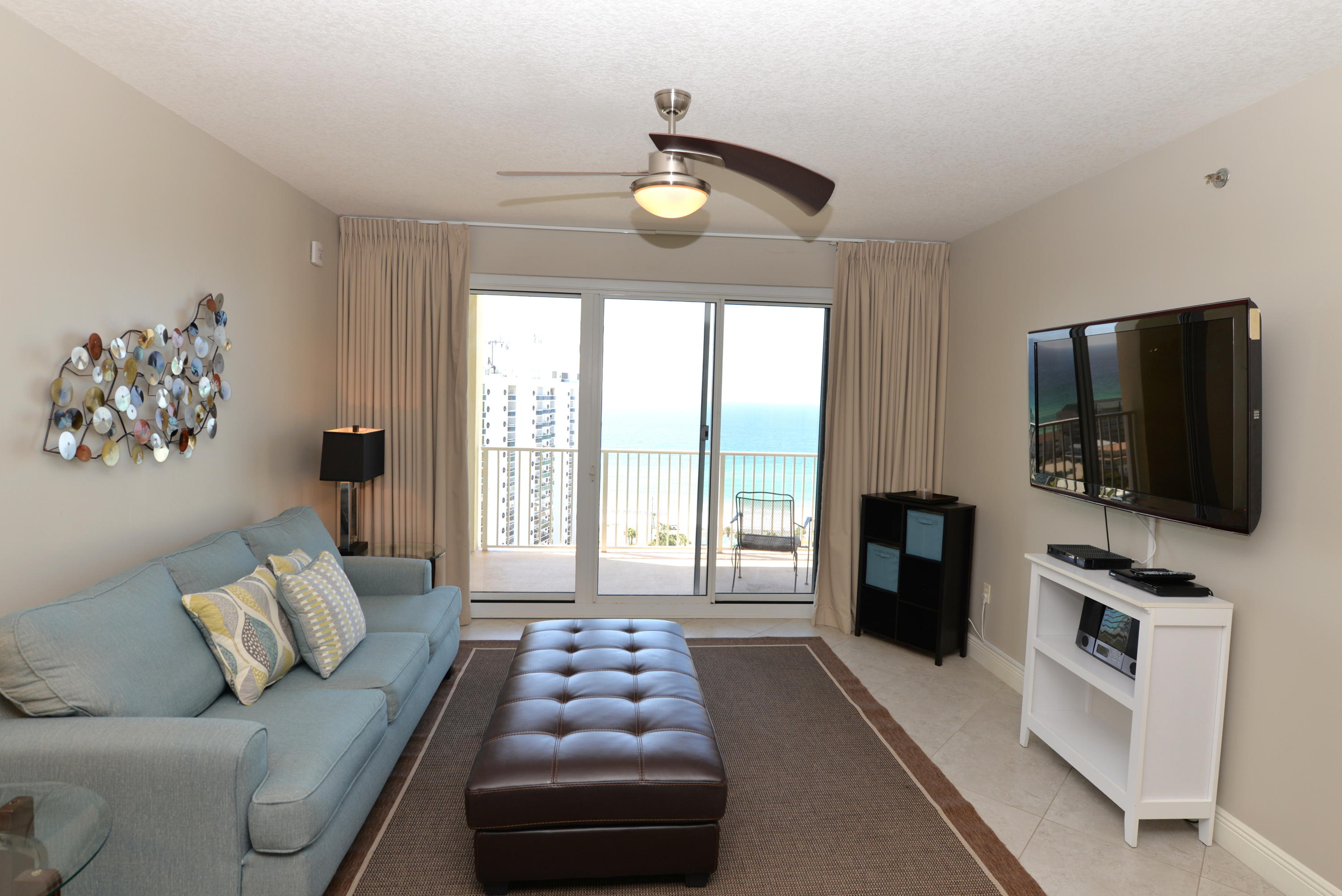 FUN IN THE SUN - Enjoy the UPDATED two bedroom, two bath unit in Tower I. Located on the 16th floor - up high enough to take advantage of beautiful gulf views near & far. Floors are 20x20 ceramic tile throughout. Neutral paint throughout gives the unit a light, cheerful feeling. Also, pretty new artwork & accessories make this attractive unit the place you want to be. The condo sports a delightful kitchen featuring granite counter tops & natural wood cabinets. For your convenience, there is a large laundry room with a stackable washer/dryer & extra storage. Enjoy views of the coastline that go on for miles & miles. Only a short walk to the deeded beach & beautiful gulf waters, Ariel Dunes is a signature complex with two towers located in the gated community of Seascape Resort. Amenities