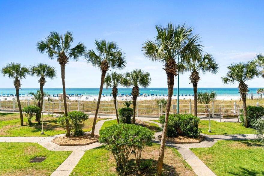 Experience the pinnacle of coastal living in this exquisitely renovated 1-bedroom, *2-full-bath* condominium at The Summit in Panama City Beach. Meticulously maintained as a private second home, this unit offers breathtaking, direct views of the Gulf of Mexico and is ready for you to enjoy. Check out the floor plan in the photos! Step inside to discover a coastal design that flows throughout the space. No detail was overlooked, in this condo which features a fresh, modern aesthetic. The living area is perfect for relaxing after a day on the sand, furnished with new, stylish pieces that convey with the sale (with few exceptions). The master bedroom serves as a true retreat, boasting an adjustable King-sized bed for personalized comfort. With two full bathrooms, the condo comfortably accomodates residents and guests alike. Key Features: " Property Type: Condominium " Location: The Summit, Panama City Beach (Gulf-Front) " Bedrooms: 1 " Bathrooms: *2 Full baths* " Condition: Renovated & Impeccably Maintained " Furnishings: New, coastal furniture included " Unique Feature: Adjustable King bed in the master suite Community Amenities: The Summit provides an array of resort-style amenities designed for ultimate enjoyment and convenience. As a resident, you will have access to: " Two large swimming pools (one heated) " Tiki bar and poolside grill " Tennis courts " Fitness center " Sundeck and picnic areas This is a rare opportunity to own a turnkey, beautifully updated unit in one of PCB's most sought-after Gulf-front communities. Whether you're looking for a personal beach getaway or a pristine investment property, this condo is a perfect match.