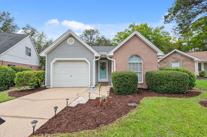 With an acceptable offer, the seller is providing a $7,500 credit--- yours to use however you choose!  Welcome to this charming 3-bedroom 2-bath home nestled in the highly sought- after Bluewater Bay community! This well-designed home features a split-bedroom floor plan, offering privacy and functionality for families and guests.  Step inside to find cathedral ceilings that enhance the spacious feel of the living area, complete with a cozy gas fireplace, perfect for relaxing evenings.  The bright and airy kitchen boasts ample counter space, a built-in desk and a charming breakfast nook where you can enjoy your morning coffee.  Outside, you'll enjoy a lovely patio, ideal for entertaining or relaxing in your private outdoor space. One of the perks of this great subdivision is that the association takes care of the lawns in both the front and on the side. It doesn't get much better than that! There is also guest parking right around the corner for overflow for when you have guests over.  This home is conveniently located near top-rated schools, shopping, dining, and so much more! Schedule your showing today! This home is a must see!  New Roof 2022 and new Water Heater 2025.       

