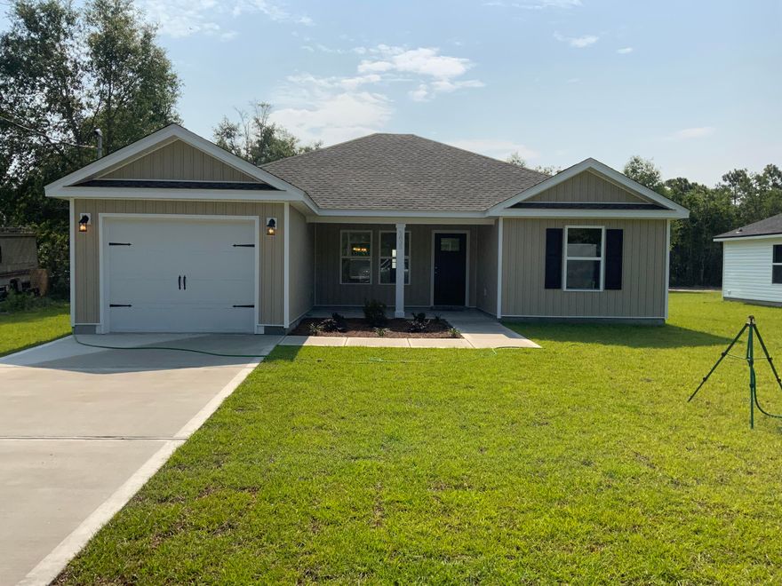 THIS BRAND NEW HOME COULD BE YOURS BY JUNE-Small but mighty floor plan features cathedral ceiling family room that is open to kitchen/dining area. Kitchen has shaker style cabinets, small breakfast bar, pantry, stainless steel appliances, quartz or granite countertops throughout, indoor laundry room is a good size, split bedroom, double vanities in owners bathroom, and walk-in closet in owners bedroom, cozy front porch and patio in back. LUXURY VINYL PLANK throughout the home makes for easy cleaning. Builder will contribute up to $6,000 towards buyers closing cost and prepaids (restrictions apply-call for details).