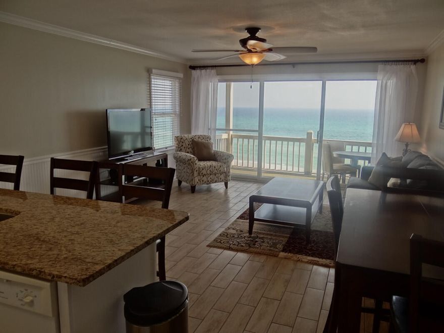 Beautiful furnished gulf front condominium on the eastern corner of the second floor of Mistral providing exquisite views of the ocean and sunrise.  This condo is completely renovated and is a rental machine. Mistral has its own private beach with its own chair vendor ensuring minimal crowds.