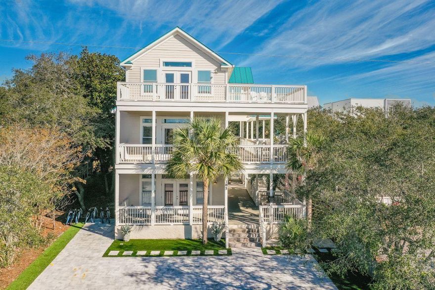 Fantastic Opportunity in the heart of Grayton beach within a 1 minute walk to the newly reopened Red Bar and 2 minute walk to the beautiful white sand beaches and Gulf. This popular rental retreat offers everything needed for large family gatherings including a large newly updated pool and sunning deck and huge bunk room w/ 4 built-in full size & 4 twin bunks and TV/gaming area for the kids! Each bedroom offers en-suite bathrooms and private balconies giving all guests private getaways. Grab a glass of wine and watch the sunset with amazing views of the Gulf and Western Lake from the third floor balcony.The home is well-equipped for the crew with a Chef's kitchen including Thermador gas range, two Thermador dishwashers, and two side by side refrigerators and a separate ice maker.
