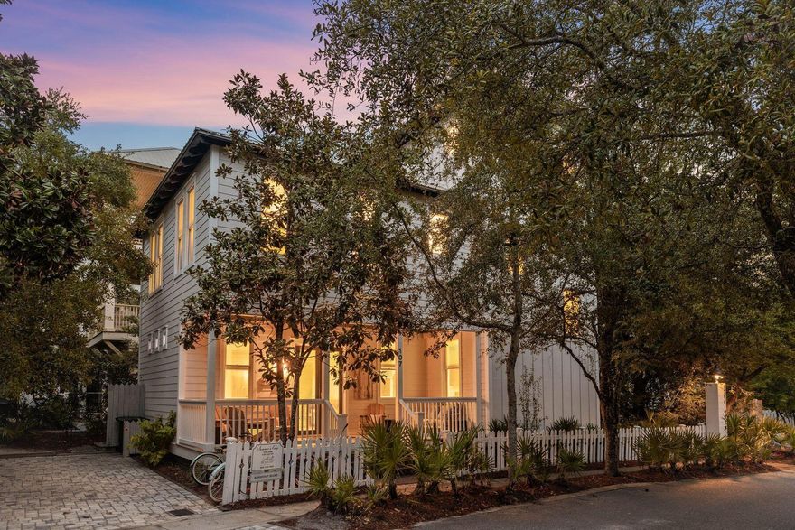 This cozy Florida cottage is the perfect coastal escape, close to the communal pool and just 150 steps to private beach access and serene Eastern Lake. A raft of recent home improvements includes new HVACs and water heaters, replacement windows and doors, and fresh paintwork inside and out. A new paved walkway leads to the traditional front porch, which offers an elevated view of the quiet leafy street. Hardwood floors add a natural warmth to the spacious open floorplan and family room. Dine and relax at the island bar or gather for meals around the dining table that comfortably seats eight. The remodeled chef's kitchen dazzles with a new gas stove, sink, microwave, dishwasher and beverage refrigerator, along with beautiful newer granite countertops. A half bath and a large owner's closet complete the first floor. The second floor has three generous bedrooms with private bathrooms and a laundry room. Two of these bedrooms are well-appointed master suites, while the third is a built-in bunk room to comfortably sleep six. The third floor has an additional queen bedroom with an ensuite. The large outdoor lookout area at sundown is perfect for sunset drinks and social gatherings after a fun-filled day. All four remodeled bathrooms boast seamless glass showers, replacement cabinets, and gleaming faucets, along with new granite vanities. The Summer's Edge community is popular for second homeowners and investors with rental projections of $171,000 easily achievable on this property. Just 150 steps from the sugar-soft sand and emerald gulf waters, the location is hard to beat. Deeded beach access and two pools (one heated) make this a year-round escape for vacationers. Leave your vehicles on the paved driveway and stroll to Greenway Station on 30A, which has excellent designer shopping and dining options. Seagrove Beach, Seaside, Florida, and Rosemary Beach have everything you could wish for nearby, including live entertainment. 