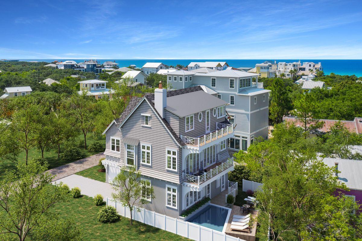 Rare New Construction With Gulf Views in Old Seagrove Beach. A rare find, this brand new construction in Old Seagrove Beach enjoys custom features and gulf views. Designed for families to share times of togetherness, this thoughtful design by T.S.Adams is built with professional precision by RyanHarp Construction. Spread over three floors, 6 bedrooms (including a bunk room) and 6.5 bathrooms allow everyone to enjoy their own private space. The large chef's kitchen brings everyone together for breakfast and social chatter while planning the day ahead. Spacious living areas are designed for entertaining while custom touches add to the interest and individuality of each room. The accommodation flows seamlessly out to generous outdoor space, focused on the luxury poo