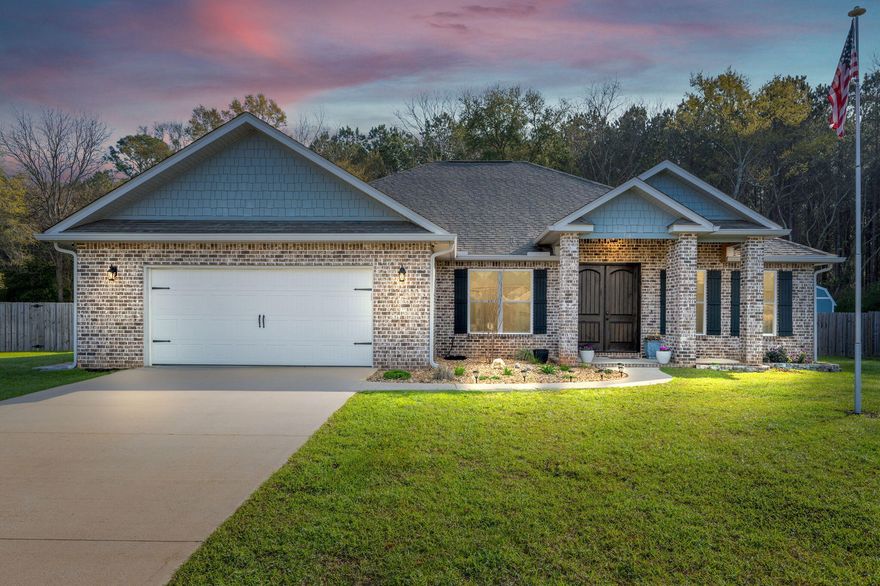 Custom upgraded POOL home on 1/2 acre! Upgrades everywhere! This home features 3 spacious bedrooms, a door-enclosed additional office, plus formal dining.Enter through 8 ft-high stained solid wood craftsman style double doors to soaring ceilings throughout the whole home! 10 foot ceilings, and open floor-plan Kitchen has double oven, extra bar for entertaining, upgraded marbled countertops, accent range hood. The home features tiled showers, rain-can shower head in master, LVP in wet and living areas, spacious walk-in closet in master and extra touches everywhere. Backyard has pavered pool decking on the salt-water pool, underground hosing for the pool, bonus storage shed, fully privacy fenced, double gates and backs up to woods for privacy!  Garage is bonus sized. NO HOA