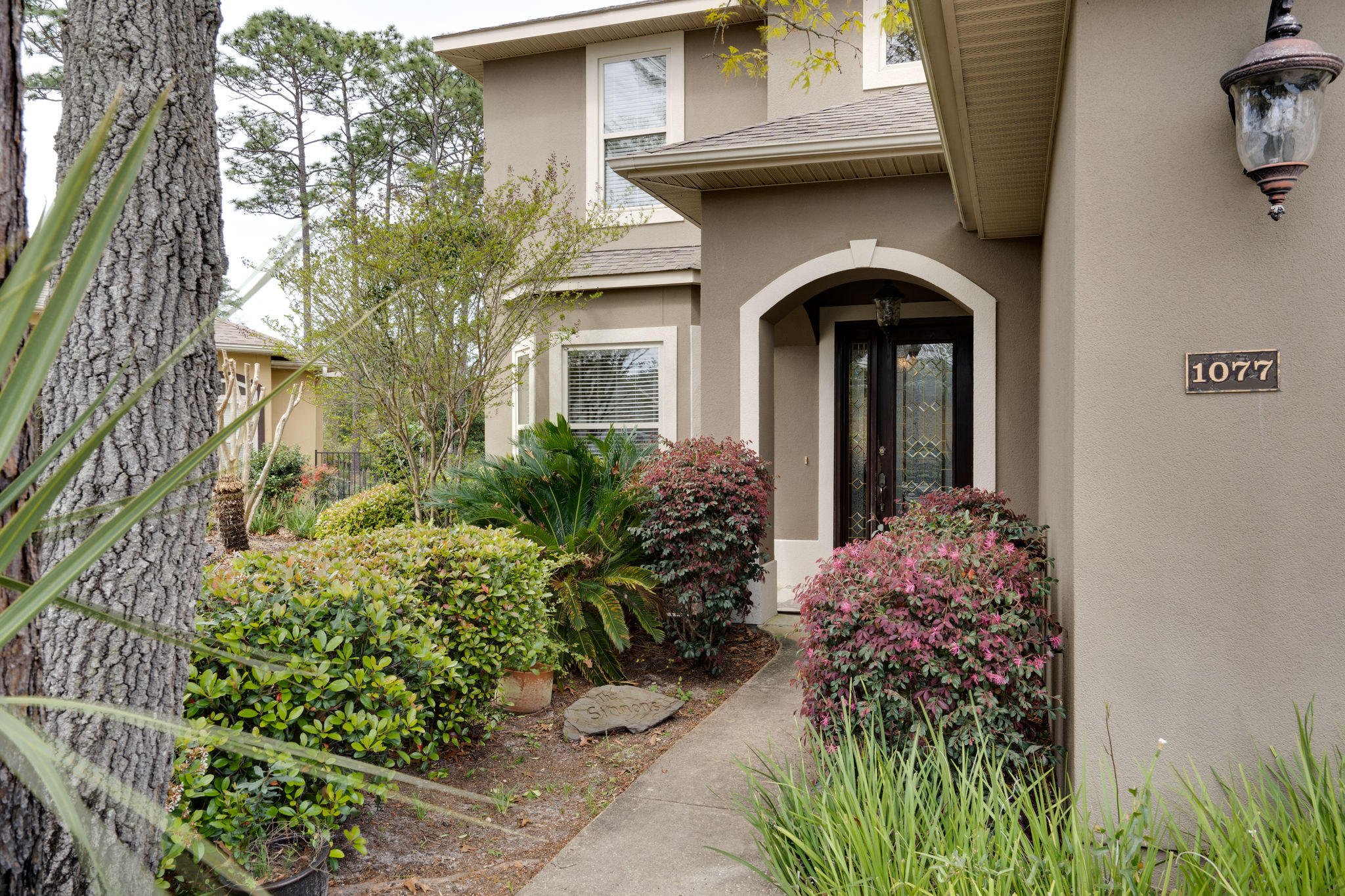 Short Sale. Welcome to the Exclusive neighborhood of Chardonnay Estates, Niceville. This Exclusive area is nestled upon a prime position with proximity to America's favorite beaches, the finest schools, several airports, and some of the best kept secrets of the Emerald Coast. Upon entry to the foyer, a dining area to the left with unique architectural features greets you and flows into the great room and kitchen with hop-up bar and breakfast nook. The lower level features the Master Suite complete with dual vanities, water closet, garden tub, dual-headed shower, and walk-ins. Three additional bedrooms including a second Master Suite with private bath, and two separate rooms with a shared bath, are accessed via the high ceiling stairwell. To further outdoor living space a covered patio with multiple entries overlooks a wrap-around yard. Pleasantly surprised, this lot which is one of the two largest in Chardonnay Estates, is adjoined to the rear by a "conservation buffer" / common area of adjacent neighborhood which adds to the sense of quiet serenity. Your new yard is partially fenced by way of neighboring lot, and has the potential for a private pool in multiple locations dependent upon size. Located on a cul-de-sac, this home boasts a two-car garage for additional workspace and storage of beach toys.