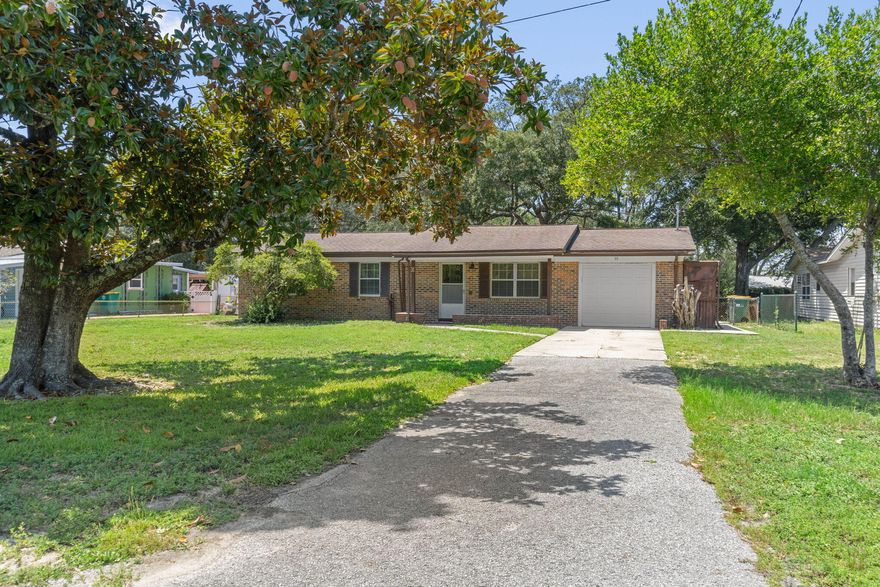 Investors welcome! This 3 Bed 1.5 Bath home with  1 car garage has been very well taken care of but looking for the next person to give it the love and care needed to keep it going. Upon walking in you will notice the level of care taken to keep the house maintained. The backyard is good sized and should appeal to any future owner. Located in a prime area just minutes up the road from Eglin AFB, local schools, and restaurants. The Hot Water Heater is 2022, the HVAC is 2015, the Roof is 2005, and Alumiconn Connectors are installed.