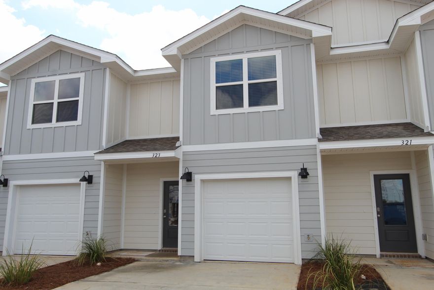 Brand-new townhome for rent in the Garden Villas community in Crestview, with a community pool planned for future completion.This Palm interior unit features a spacious 2-story layout with 3 bedrooms, 2.5 baths, and a single-car garage. The open floor plan provides comfortable everyday living, while the kitchen includes quartz countertops, a large island bar, pantry, and stainless-steel appliances.Upstairs, the primary bedroom serves as a private retreat with a walk-in closet and adjoining bath. Additional highlights include LVP flooring in main living areas, frieze carpet in bedrooms, Washer and dryer included and a Smart Home 'Connect' system for added convenience. Available for rent now -- offering modern finishes, low-maintenance living, and a functional layout in a desirable location.