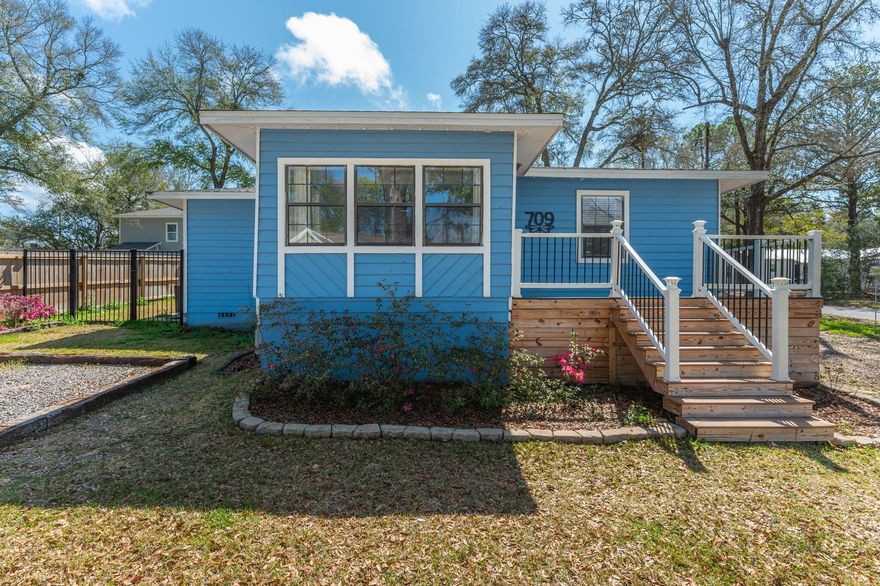 Welcome to this charming Florida-style cottage located in the heart of Niceville, convenient to Eglin AFB, local shopping, dining, parks, and schools. Don't forget an RV pad with electric and sewer hookup! Makes a perfect spot for your boat also. This 3-bedroom, 2-bath home features a split floor plan, an updated kitchen with granite countertops and stainless steel appliances, and a spacious primary suite with a private bath, granite surfaces, and a walk-in closet. Interior updates include fresh paint throughout and professionally-cleaned carpet in all bedrooms, creating a clean, move-in-ready feel.Peace of mind with the seller providing a 1-year home warranty. Outdoor living is enhanced by both front and back decks upgraded with durable Trex boards, offering a peaceful oasis after a long day. The detached one-car garage offers flexible use for parking, storage, or a workshop. The yard features established sod and a WiFi-enabled irrigation system for convenient maintenance. Additional highlights include a roof installed in May 2021 and consistent termite and pest prevention.