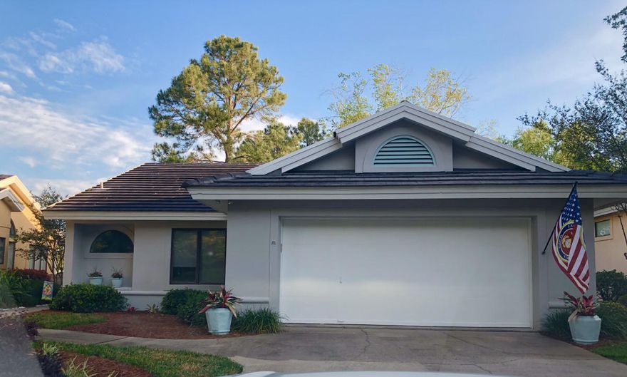 A RARE FIND ...  2 bedroom 2 bath home in the quaint subdivision of St. Andrews inside the guarded and gated Sandestin resort. This wonderful home sits on the ninth fairway of Baytowne golf course.  This home has a very open floor plan with a large 2-car garage, vaulted ceilings and a sun filled  family room overlooking the nicely landscaped back yard and golf course.  There is a Fireplace in the living room.  The home has wood floors in living room and bedrooms and tile in the kitchen, family room and both baths. Brick terrace just off the family room and master suite.  Flooring  and bathrooms have been recently updated and are light and bright.   There are all new appliances in kitchen, a new tankless water heater and Trane HVAC system.