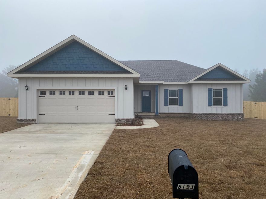 Beautiful new construction home. Features custom cabinetry, granite countertops. Open concept floor plan. Trey ceiling in living and master. Flooring throughout is LVP in main areas and carpet in bedrooms. Master suite has tiled shower and large separate soaking tub. Covered back porch.