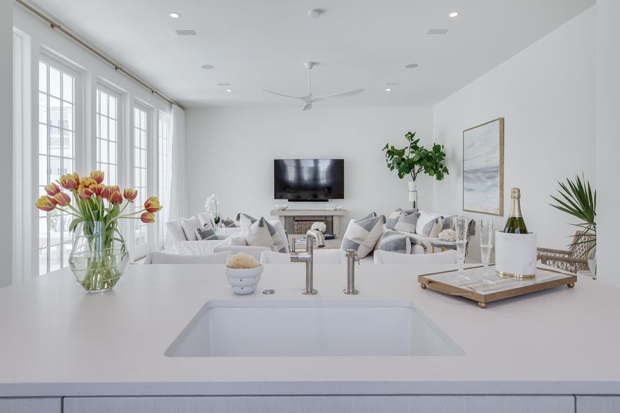 With only a select few remaining, the popular Mews Cottage floor plan features a unique attached single family home design,  The Mews has nearly 2,500 square feet of interior space plus an additional 895 square feet of covered outdoor space and a two-car garage. Each 3BR/3.5BA residence has been thoughtfully designed to provide a luxurious retreat with upscale features including custom-designed painted wood kitchen cabinetry with Caesarstone counters and backsplash, a Subzero and Wolf appliance suite, Waterworks kitchen and bath plumbing fixtures and both concrete paver and stained white oak plank flooring.  Estimated Completion is December 2022.