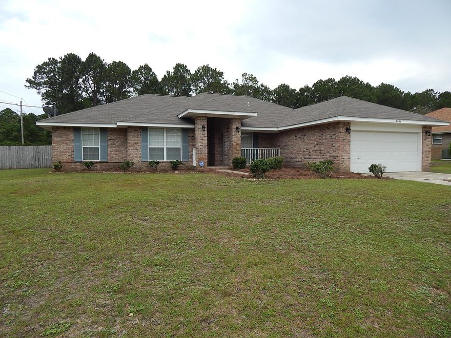 HBTS - MOVE-IN-READY 4 Bedroom, 2 Bath Home with Formal living (Bonus Rm) and Formal Dining Room! Close to Beaches, Bases and Shopping! NEW ROOF in 2017! NEW HVAC in 2012! The Bright entry has a Formal Living room on one side and a formal Dining room on the other. The Great Room has a Cathedral Ceiling and opens to the Eat-In Kitchen. The kitchen has white wooden cabinet and a a Breakfast Bar! The appliances are fairly new. There is also a Spacious Master Suite! The Master Bath has his & her walk-in closets, garden tub and double vanity. The Three Guest rooms are nicely sized! The Split floor plan separates master suite from other bedrooms. There are two linen closets and plenty of storage! Flooring is low-maintenance laminate everywhere except the formal Living Room and the Bedrooms.  The Laundry room is oversized and has cabinets!  The back yard is Privacy Fenced and has a Concrete pad (driveway on back side of property - leading to a storage shed with Power!  There is a lawn pump with automatic sprinkler system.  A Quick Closing is Possible!  Call to see this beautiful home today!