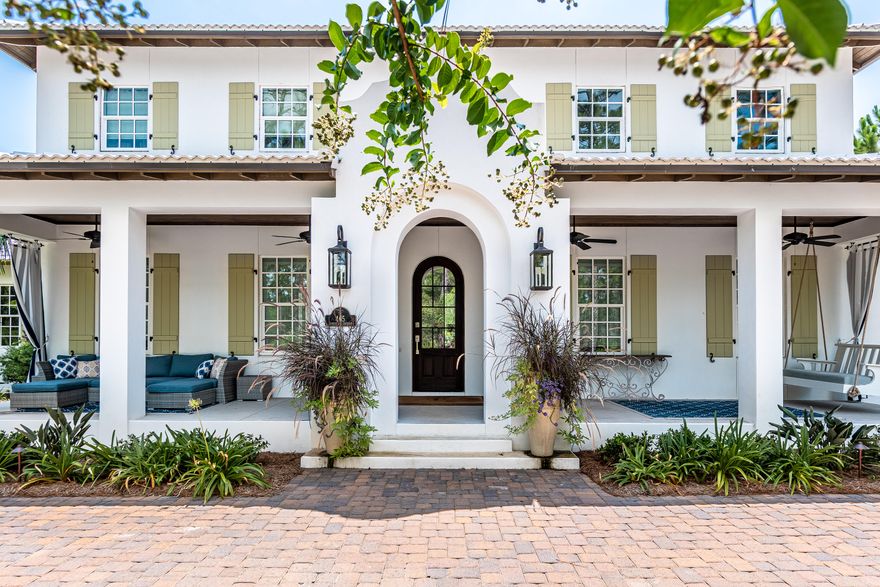 This beautifully designed 3 bedroom, 3.5 bath home is one not to miss! From the large, perfectly landscaped lot to the lovely, light filled living space, the serene setting of this home makes it a real hidden spot on 30A. This home features beautiful finishes inside & out, a private, first floor master bedroom, fantastic indoor/outdoor living & entertaining spaces, 2.5 car garage, 1400 square feet of porches, downstairs office, top of the line kitchen appliances, butler pantry and much more!! Located in the gated neighborhood of Somerset Bridge, this home provides easy access to the Gulf of Mexico, the action of 30A and the hiking trails of the Point Washington Forest. This would be the perfect spot to call home!! A home like this is hard to find on 30A!