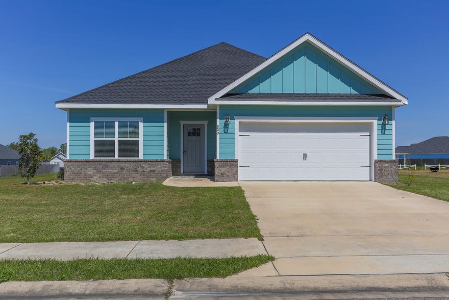 Take a look at this beautiful, open floor plan, 4 bedroom, 2 bath home built in 2019.  The kitchen has all stainless steel appliances, granite counter tops, a large island and opens up to both the dining & living rooms.  The home sits on a large .34 acre corner lot not far from the Cross Creek community pool!  Also, this house comes with 32 solar panels.  Not only are the monthly bills $0 but the owners account is credited each month for the unused energy!  Sellers will pay off solar panels in full at closing.   The Roof is 2019, the HVAC System is 2019, and the Water Heater is 2019!