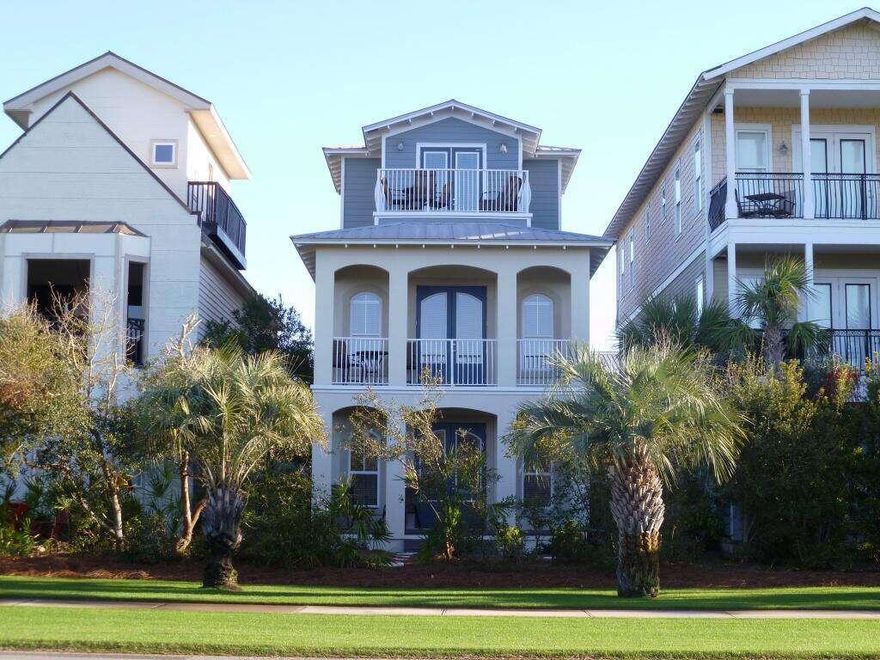 30A to Sea is located in the highly desirable Seacrest neighborhood nestled between Alys and Rosemary Beach on the east end of Scenic Highway 30A.  This four bedroom four bath home boasts many amenities sure to delight both owners and guests.  The first floor features an open concept living, dining and kitchen plan.  Rounding out the main level is a laundry room and guest suite with private porch.  Ascending to the second level finds an oversized bedroom with sitting room and additional spacious guest room, each with private balconies.  The best surprise awaits you on the third story with both sun room and bunk room plus a wonderful sun deck affording gorgeous views of the Gulf of Mexico.  Situated directly on 30a, this lovely home is conveniently located to the biking and walking path.