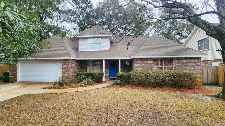 LOCATION! Conveniently located 5 minutes from the front gate of Eglin AFB. The house is nestled on a quiet Cul - De - Sac. The neighborhood has a private waterfront park and dock for your enjoyment year-round.  As you walk through the front door, you are greeted with high ceilings in the living room and plantation shutters. Directly off the living room is the kitchen with a new fridge and dishwasher and a dining space. The laundry room has plenty of shelf space to serve as a pantry. The formal dining room is also off the kitchen. The primary bedroom and bathroom are located on the first floor along with a half bathroom, and second bedroom/office. On the second floor are three additional bedrooms and a full bath.