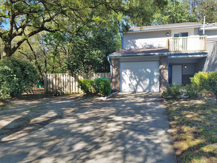 Rare opportunity to purchase an END unit with a single car garage! Golf cart friendly community with NO HOA located across from the Two Georges Marina and near the community Combs Park complete with walking paths, playground, picnic tables and more. New upgrades galore to include: elegant LVP flooring flowing throughout the entire home, carpet on the stairs, hurricane windows & doors, stainless steel appliances, granite kitchen counters, blinds, and kitchen light fixtures. Also enjoy a wood burning fireplace, new 25 year dimensional roof, new water heater, new HVAC, a new garage door with auto opener, and new master balconies. This home has a fully fenced backyard to include a large wrap around back deck perfect for entertaining. This property produced a solid rental income of $1450/month!