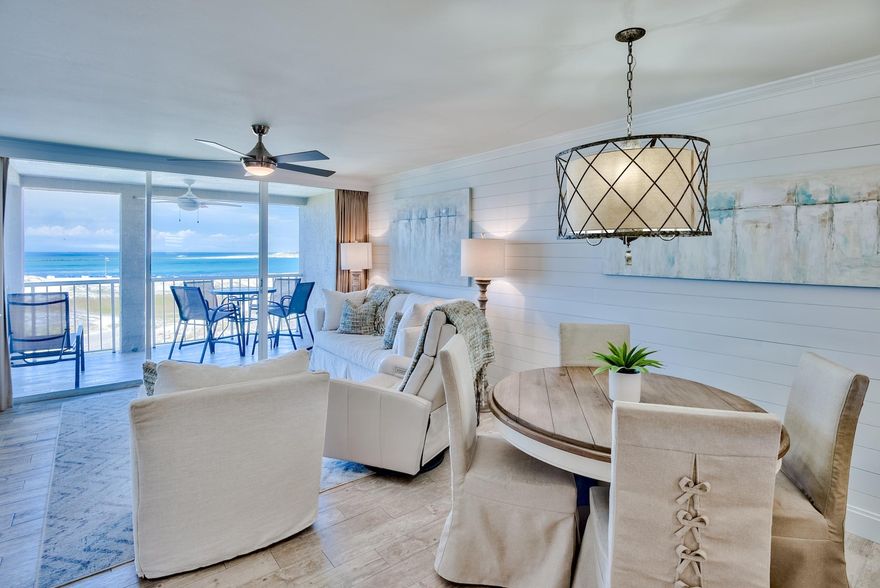 Newly renovated 5th floor Gulf/Pass Front condo located within the gated island community of Destin Pointe. As the owner of this exceptional condo you'll enjoy spectacular views of the Gulf, Destin's East Pass and Crab Island! The condo features a gulf front master, two bunk rooms, wood tile floors throughout, shiplap walls, smooth ceilings, renovated kitchen and baths. The kitchen has granite counter tops, cut glass back splash, stainless appliances and soft close custom cabinets. The remodeled bathrooms have custom tile showers, baths and new cabinets. There are two bunkrooms, each with two bunks and TV's which make this condo ideal for families with children. While this condo is not on a rental program, it has rental projections north of $40k annually. Magnolia House is.... Magnolia House is a small condominium located in Destin Pointe, a gated island community featuring tennis courts, shuffle board courts, 2 community pools, more than 3,000 feet of beach frontage, 24 hour security and great views of the pass, harbor and coastal dune lake. Come and experience island living in this one of a kind gated community.