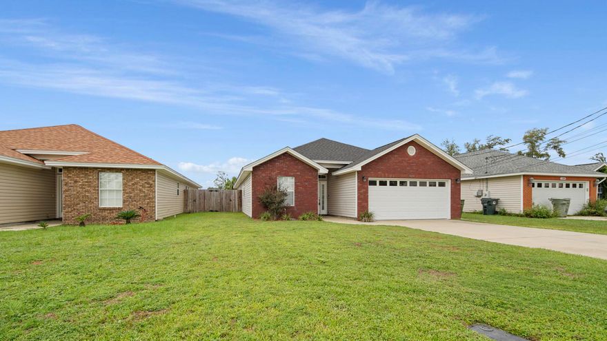 Welcome HOME! This Fabulous three-bedroom two bath home, is located in the heart of Lynn Haven. This prime location is ideal for families and individuals alike, as it is within close proximity to shopping centers, restaurants, schools, parks, and public boat ramps. The split-bedroom plan is perfect for families, offering privacy and ample living space. The large living areas and fenced backyard provide plenty of room for relaxation and entertainment. The kitchen boasts granite countertops and stainless steel appliances and is conveniently connected to the laundry room and pantry. The living room, with its tray ceiling and French doors, is filled with natural light and adds to the charm of the home. The primary bedroom is spacious and also features a tray ceiling, along with an en-suite bathroom complete with a double vanity and two closets. In addition, this move-in ready home includes a two-car garage and a covered patio. The roof was recently replaced in 2019, and the homeowner is offering a one-year standard home warranty through Old Republic with the sale of the property. This home is a must-see and won't last long on the market. Don't hesitate to schedule a viewing today!