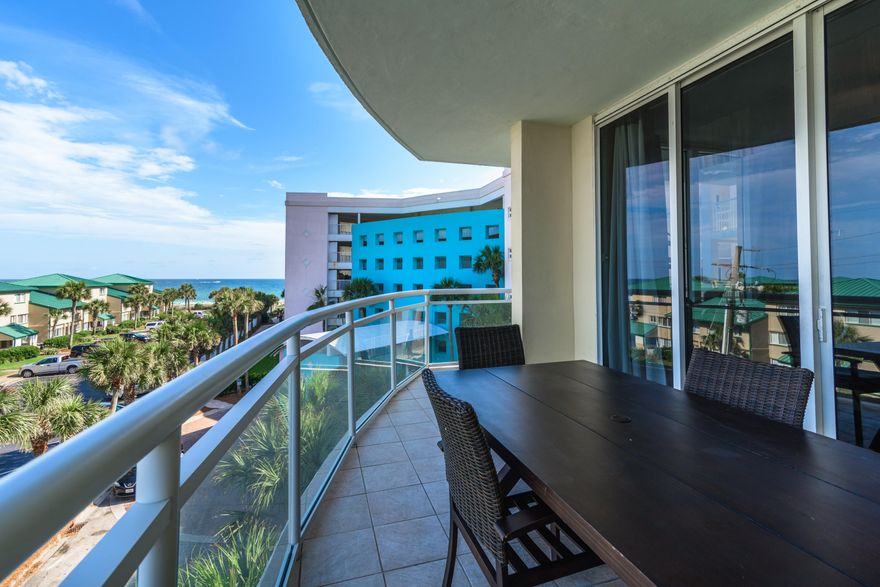 Welcome To Destin West Villas 401! You'll Easily Fall In Love With This Charming End Unit Studio Condo That Can Comfortably Accommodate 4 Guests & Offers A HUGE Wrap Around Balcony With Views Of The Gulf, The Bay & Overlooking The Villas Pool. Also Featuring A Spacious Living Room & Kitchenette With A Smooth Top 2 Burner Range, Microwave, Dishwasher, Refrigerator, Front Load Washer & Dryer, Spacious Bathroom With Garden Tub & Separate Shower, Tiled Flooring Throughout & An Added Closet For Additional Storage. You'll Also Enjoy The State-Of-The-Art Amenities That Destin West Has To Offer.  Nestled Just Minutes Away From The Areas Finest Shopping, Dining & Entertainment That The Emerald Coast Is Known For! Rental History: 2019-$32,485.91  2020-$25,333.06  2021-$35,801.77 (Current Bookings)
