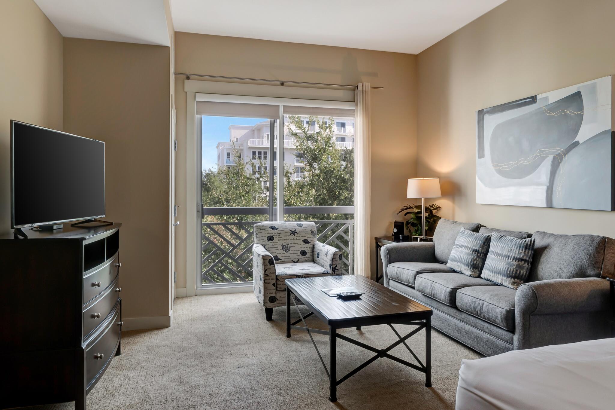 Discover the ideal blend of comfort and convenience with this fully furnished studio in Bahia, located within the Sandestin Golf and Beach Resort. Whether you're looking for a personal retreat or an income-generating property, this unit is a fantastic opportunity. Featuring an open layout, it offers plenty of space for a king-size bed, cozy living area, kitchenette, and dining table--perfect for both short getaways and extended stays. Situated in the heart of Miramar Beach, FL, enjoy easy access to resort amenities, the beach, and more! Don't miss out on this incredible opportunity! The nearby Baytowne Marina offers opportunities for boating, fishing, and enjoying the picturesque waterfront. Additional amenities include access to the Grand Sandestin fitness center, a gated underground parking area and private owner storage area, as well as access to the Solstice Club, which is private owner's clubhouse on the Bay with a large grill, outdoor gas fireplace, indoor bar, flat screen TV and comfortable seating inside and out where you can entertain family and friends while taking in the beautiful sunsets on the Choctawhatchee Bay.

This unit presents a fantastic opportunity for a rental investment, boasting a great location, attractive furnishings, and desirable amenities. Experience the best of resort living and make this stunning condo your new retreat!

As an introduction to the Sandestin lifestyle, we invite our new owners to explore amenities that make Sandestin special. The listing brokerage and seller(s) are presenting the buyer(s) of this property with (2) 90-minute rounds of Tennis court time, a golf foursome at one of our three championship courses, and a round of golf for up to four (4) players at the unrivaled Burnt Pine Golf Club.Sandestin Golf and Beach Resort features more than seven miles of beaches and pristine bay front, four championship golf courses, 15 world-class tennis courts, a 226-slip marina, a fitness center, spa and celebrity chef dining. Shop, dine and play at the charming pedestrian village, The Village of Baytowne Wharf and more. Inside the gates of the resort, residents enjoy a balanced lifestyle of high-class living, spanning the 2,400 acres from the beach to the bay. Everything within the gates of the resort is accessible by golf cart or bicycle. The entire resort is interconnected by miles of pedestrian, bike and golf cart paths that weave through groves of live oaks, meandering past natural lagoons, fountains, man-made lakes, and meticulously landscaped fairways.