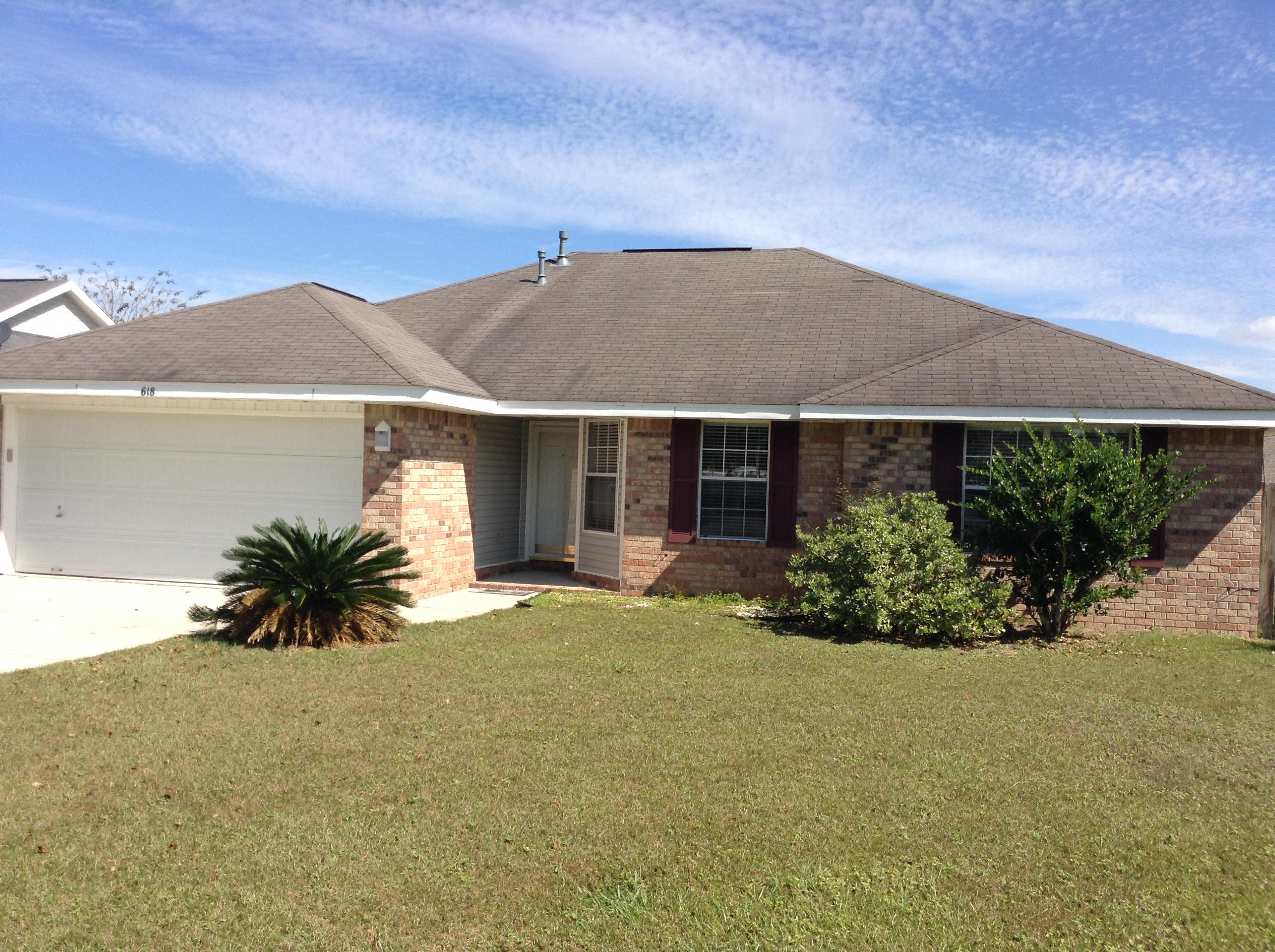 Great location, close to everything Crestview has to offer! Move-in Ready. Split floor plan. Large Corner lot with huge backyard. Granite counter tops. New appliances and air conditioning unit. Storage building in back yard. Level lot. Dual vanities in master bath. New fixtures as well. Don't wait any longer! Motivated seller. Schedule your showing today! Buyer to verify all data and dimensions.
