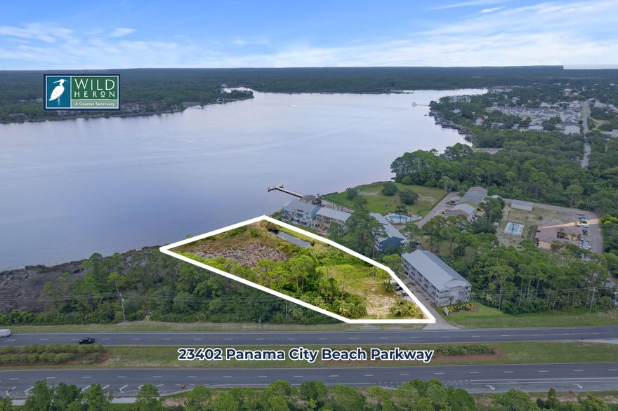 Now available for purchase is this 1.23 acre development site overlooking one of the area's premier Coastal Dune Lakes, Lake Powell. This property is easily accessible to the west end of Panama City Beach as well as a short drive to Santa Rosa Beach and the shopping and entertainment district, 30Avenue.Zoning of this property allows for residential uses up to 15 units/acre and a max building height of 230 feet. A broad range of commercial uses are also available for retail and professional services.