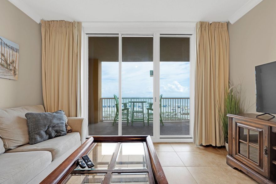 Experience breathtaking views of the pristine white sands and sparkling waters of the Gulf of Mexico from #317 at Azure on Okaloosa Island.   Located on the third level in the west-end stack, this exceptional Gulf front condo is the closest to the beach and offers stunning vistas from both the main living area and the master bedroom. The unit is situated away from the pool area, providing added privacy and tranquility. Also, this spacious layout includes an additional versatile flex room, perfect for use as a bunk room. Inside, you'll find large tile flooring throughout the main living spaces, elegant granite countertops, modern stainless steel appliances, high-grade millwork, and a professionally decorated interior. Recent upgrades include a replaced HVAC system and a dehumidifier for optimal comfort.    

 The exterior amenities are just as impressive, featuring gated and covered parking, a state-of-the-art fitness facility, two gulf-front pools and spas, a storage unit, lush landscaping, and a private boardwalk leading directly to the beach. This condo has never been part of a short-term rental program, making it ideal for personal use or as a luxury investment. All furniture, fixtures, and appliances convey, so it's move-in ready. Don't miss the opportunity to own this incredible Gulf front retreat at Azurecontact me today for more details!