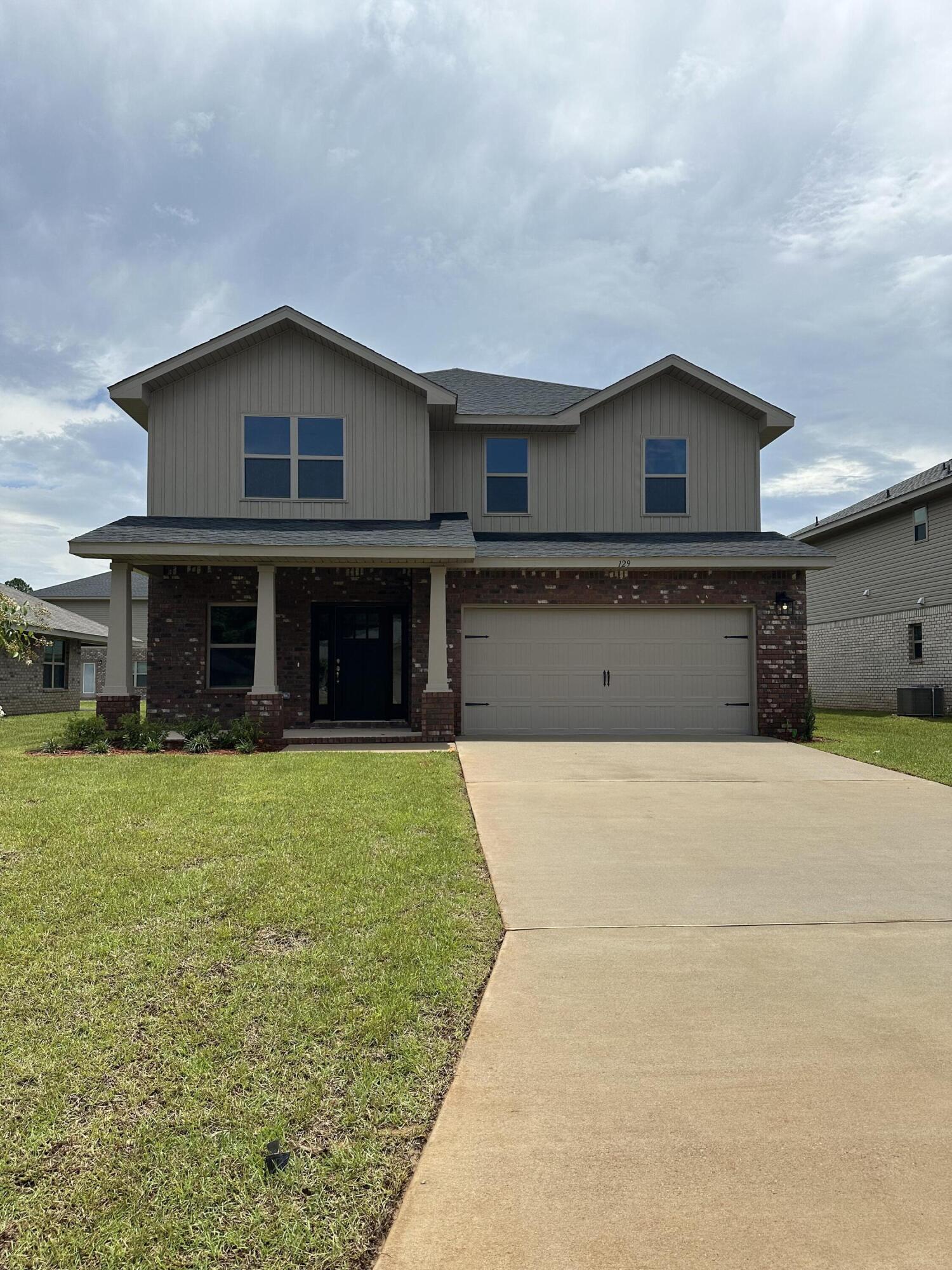 This 2 story home is a must see! It is being built in a very desirable neighborhood located in North Crestview. It has 4 sided brick with vinyl trim, offers 5 bedrooms, a loft, bonus room and 3 and a half bathrooms! 3030 square feet and all if the bedrooms are a great size. Lots of space for family, friends, and entertaining. The yard will come fully sodded, landscaped, irrigation and termite bonds, and you're in-walking distance to the beautiful community pool. Some upgrades that are being added to this home include craftsman style elevation, granite countertops throughout, Coretec Pro-Plus Flooring everywhere with carpet only in the bedrooms and a separate shower and garden tub in the master bathroom!