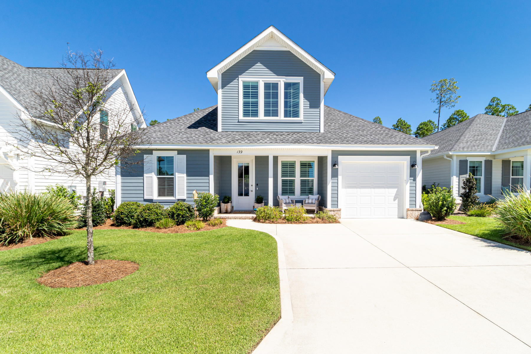Welcome to 139 Windrow Way. This COASTAL CHIC home is located in the highly sought-after community of WaterSound Origins in the Stillwater neighborhood and offers stunning upgrades and finishes beyond compare. Thoughtfully designed, the Liam floor plan includes 3 bedrooms and 3 full bathrooms and lives luxuriously beyond its walls. The main living area is an open concept dream with designer wallpaper, white flanked shiplap and opulent lighting creating a memorable environment for you and yours. Professionally designed furnishings throughout exude luxury in this charming, primary home. This home is truly move-in ready as all of the hard work is done. ROOM FOR A PRIVATE POOL TO BE ADDED! Furnishings negotiable.