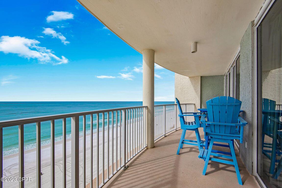 Very few gulf front condos in Panama City Beach have this much water frontage and views from EVERY ROOM & BEDROOM. Featuring impressive floor to ceiling glass and also in the main Livingroom, this gorgeous 1BR/1BA condo offers incredible views from every room including Kitchen, except the bathrooms. Offered fully-furnished and ready to rent, or enjoy this beautiful Long Beach unit. Long Beach is a gated community with three gulf front pools, 3 Hot Tubs and pool-side bar/grill shack. Call today for an appointment to see this wonderful condo. Boasts impressive renovations and does have pending 2023 rentals on the books. Rental Income Projections Available.