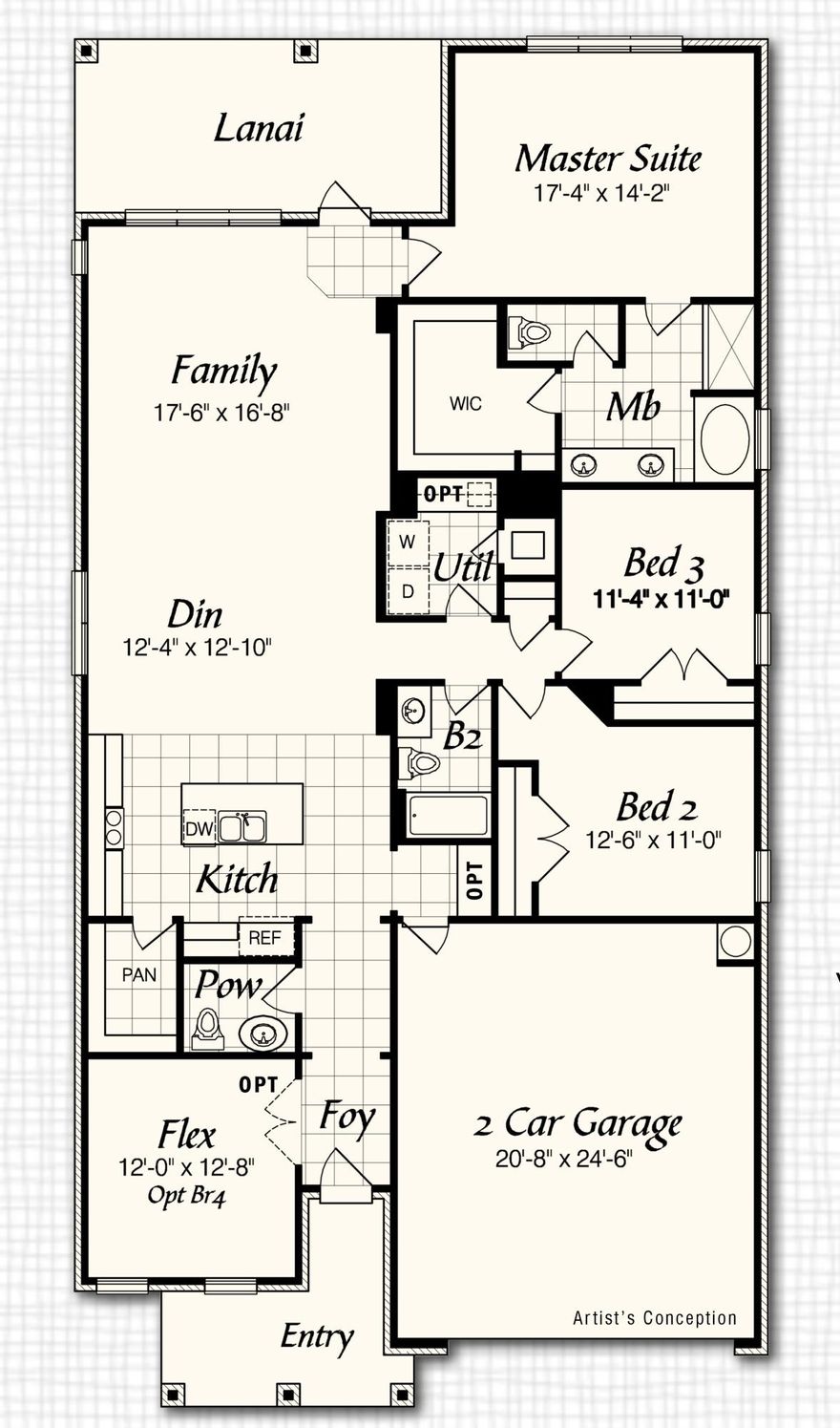 Marina Village is a private, bayou-coastal community, with pool, playground as well as direct access to Freeport Marina. The Snapper floor plan 2,193 Sq Ft, 3 bed, flex room with laminate floors and double doors, 2 1/2 bath. Local builder with excellent reputation. Brick exterior, covered entry, large covered rear porch, 2-car garage and landscaping package with automatic sprinkler system. Interior finishings include, 9 foot ceilings, 8' doors throughout, crown molding, cased openings and windows, upgraded oil rubbed bronze package. Tiled shower and tub deck, double vanity and walk in closet in master. Laminate, tile and carpet floor coverings. Upgrades include kitchen back splash, lanai ceiling fan, sink in laundry with upper and lower cabinets and extended island with painted legs.