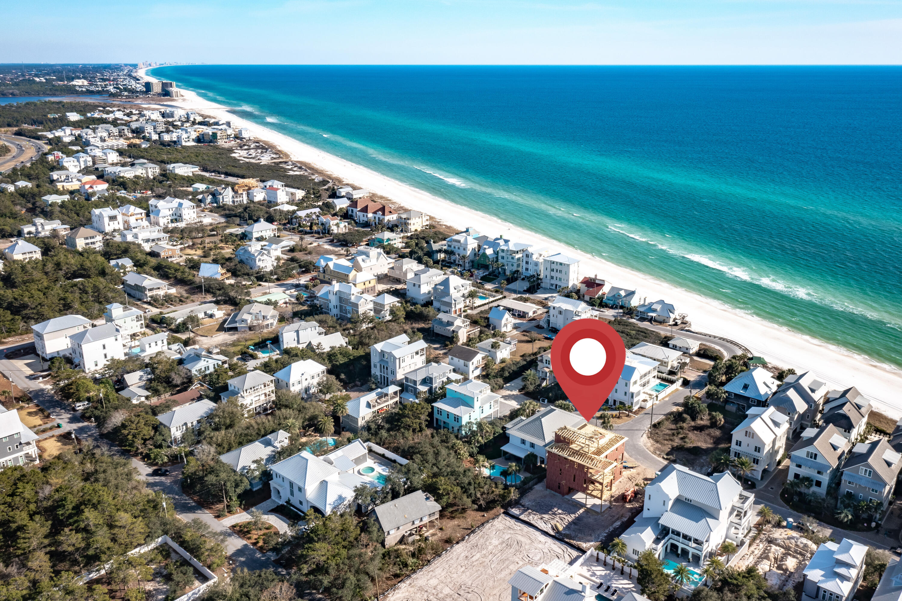 This is an amazing opportunity to have some of the best gulf views on 30A.  Whether you are looking to relocate, have a second home, or invest in a rental home, this home will be great for any and all of those options.  With 8 bedrooms all with en suite bathrooms, there is room for everyone.  This home features an open floor plan, a chef's kitchen with upscale appliances and views of the gulf from almost every room.Just a quick 5 minute walk to multiple public beach access points you can enjoy the crystal clear blue water and sandy white beaches and have your own piece of paradise.  This location is walking and biking distance to Rosemary Beach, Seacrest Beach and Alys Bech and the restaurants and shopping at 30 Avenue.