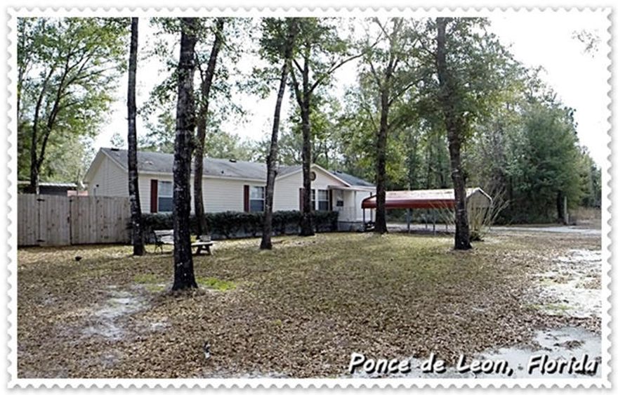 Country Living and A MUST SEE! This 3 bedroom 2 bath home is located off of Black Creek Rd approximately 4 miles from State Highway 20 in Bruce, FL on a private dead end dirt road. This home was qualified for FHA minimum down financing when seller bought it which means you can get a super low down payment and interest rate. Check with your agent or lender for details. Home features a split floor plan, bonus room and will be sold with all appliances present. Look over your quiet 3/4 acre lot from your screened porch or your paver stone patio. After a long day you can enter through the mudroom to keep the rest of the house dirt free. Front yard has lawn pump to help keep this yard green and lush. Keep cars and boats covered in 1 of the 3 carports. Buyer to verify all measurement
