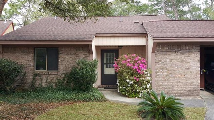 NOW is your opportunity to live in the charming community of Cedar Ridge! This charming 2 bedroom 2 bath home is located at the end of a cul-de-sac. All new plumbing, carpet, flooring and paint! New roof in 2008 with underlayment and additional code upgrades which means lower home owner insurance premiums. Home has a covered carport with enclosed tool shed. Lot is pie-shaped with a wooded greenbelt behind it. Upon entering the home, you will notice the tall cathedral ceiling in the living and dining area. The kitchen overlooks the living area which makes it perfect for keeping an eye on things while cooking or entertaining your guests! This fantastic, open floor plan has no wasted space. A MUST see.