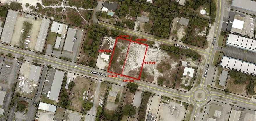 Two commercial lot's side by side in the heart of Destin.  One lot is 75 foot wide and the other lot is 100 foot wide!  Both lots are 200 foot deep and they are located in the City of Destin.  Zoned Commercial Trade & Service or CTS.  City of Destin Zoning Map located in the Doc section of the MLS.