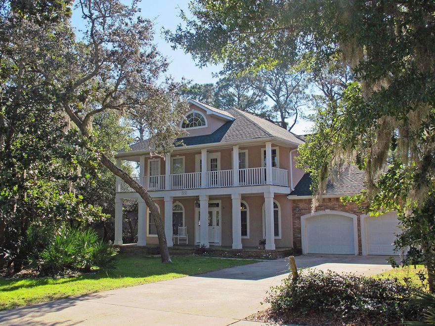 Talk about Southern Comfort! Picture yourself in this beautiful custom-built single-owner waterfront home featuring a sandy beach, providing more than enough room for a large family with its 5 bedrooms and 4 baths. Colonnaded porches and balconies lend elegance and outdoor living space to the front and back facades, with gorgeous Choctawhatchee Bay views from the back balcony. Large picture windows everywhere let in an abundance of natural light. The house is freshly painted inside in a soft apricot color that changes with the light from season to season and room to room, transitioning from a creamy beige to yellow to peach. Take a look at the color changes as you look through the photos, or come see for yourself! And don't miss the 3D Walkthrough Virtual Tour under Photos. Continues...