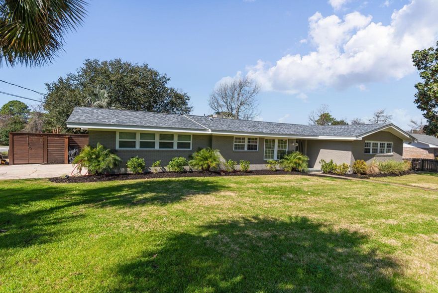 This all-brick home has a long list of updates and an enviable location near the beach, Pier Park, airport and Frank Brown Park. Featuring three beds, two baths and more than 1,860 square feet of living space, this home sits on a corner lot with private pool, fully fenced backyard and no HOA dues. This home is located south of Highway 98 in Panama City Beach, which means you can be at the beach via golf cart ride in just three minutes! Notable updates to this home include new roof; new paint; LVP flooring throughout; new pool pump; new well for irrigation; and, some new windows. The open floor plan flows from the living room with wood-burning fireplace to the kitchen with quartz countertops and stainless steel appliances.