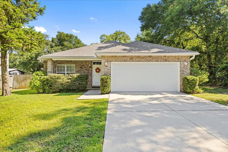Come and see this beautiful one owner home built in 2017. Central location in Niceville for easy commute beaches, bases, and  surrounding area. Three bedroom and 2 bath home with a screened in patio and two car garage.